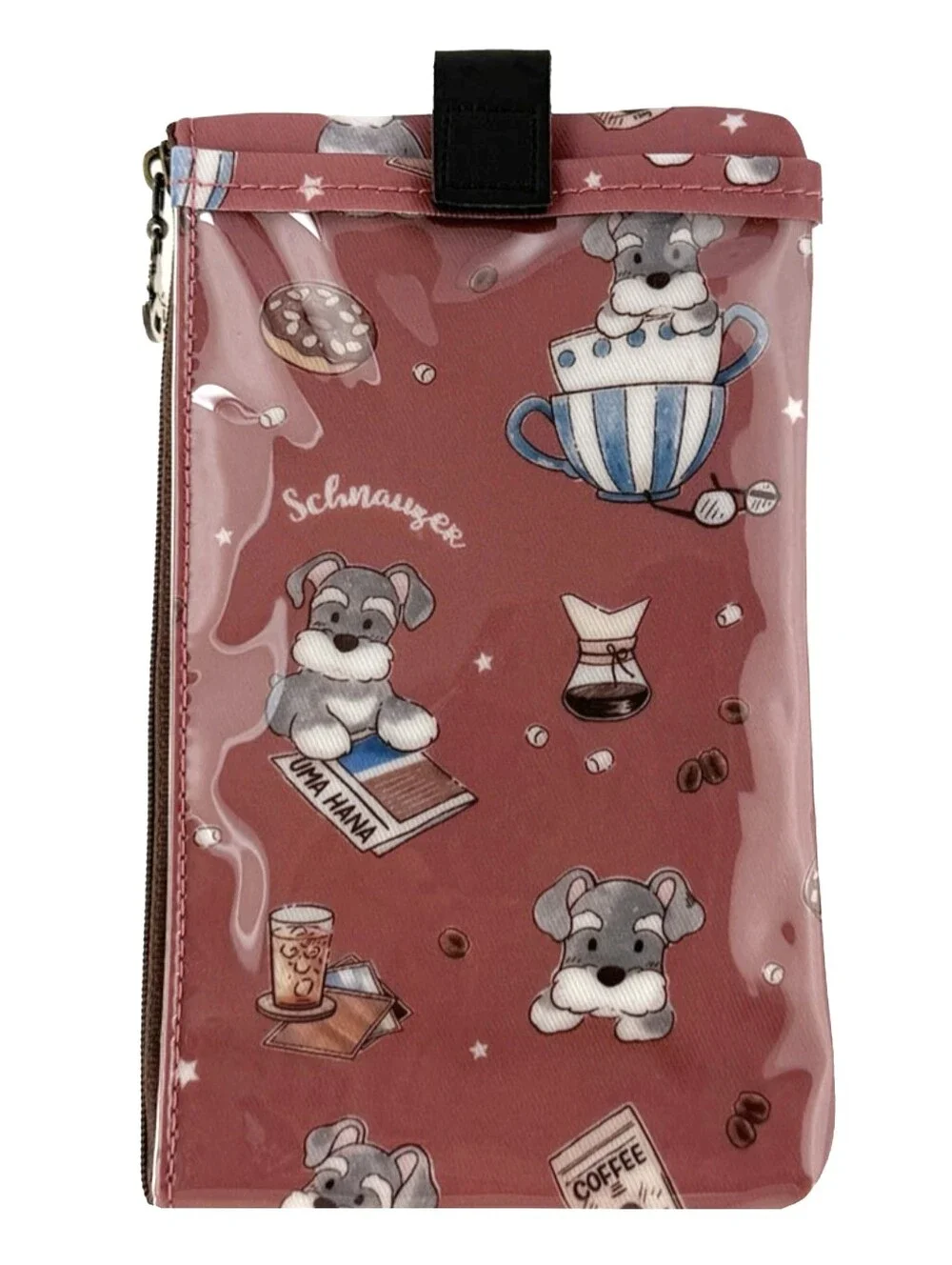 Waterproof Schnauzer Phone Case Pouch W/ Neck Strap